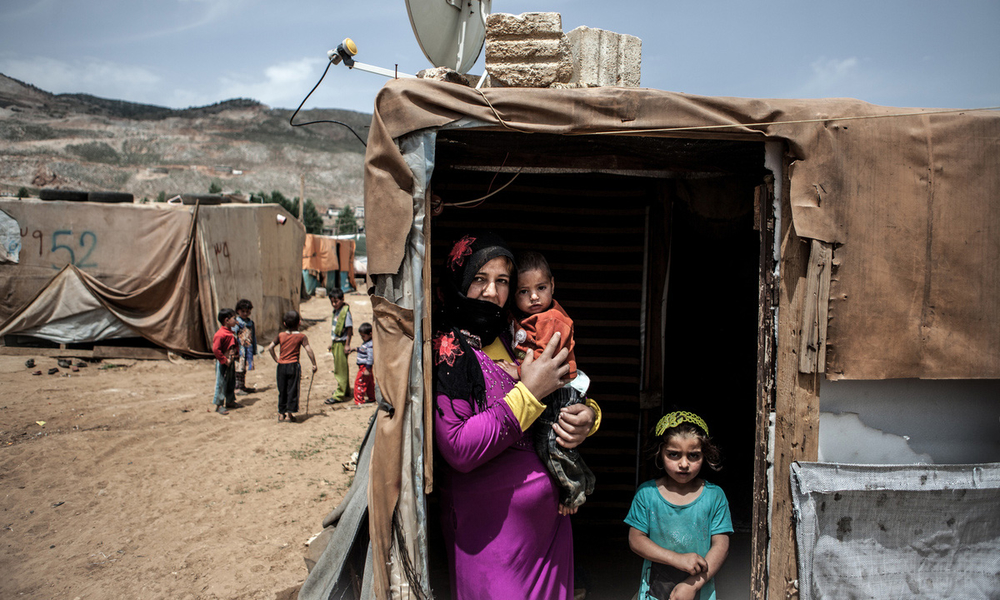 Difficult situation in the Syrian refugee camp in Samonia, in northern Lebanon
