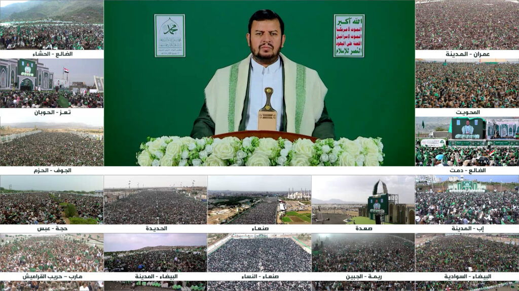 Al-Houthi Outlines the Dimensions of the Upcoming Confrontation from Al-Sabeen Square