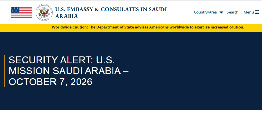 The American Mission in Saudi Arabia Warns of the Closure of the Kingdom's Airspace Following Sana'a's Attacks